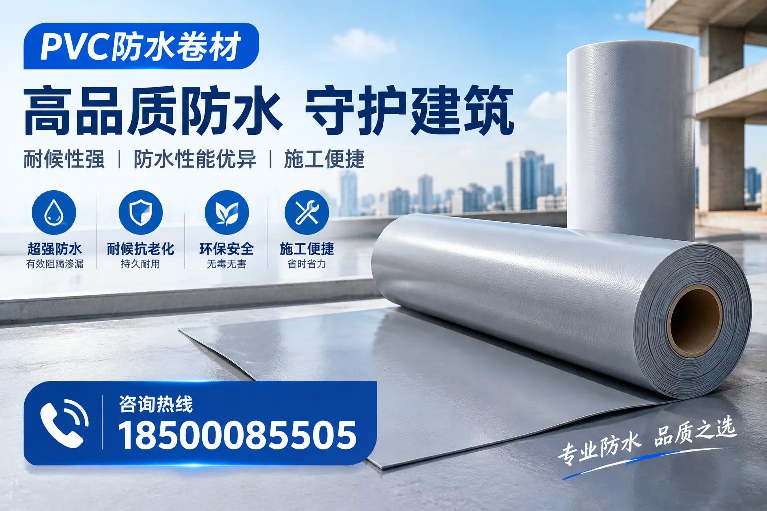 PVC防水卷材的防水效果评测，适合吉林市的科学依据